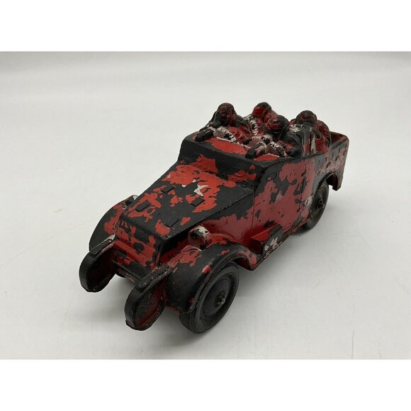 Sun Rubber Company Vintage 1940's  Army Radio & Machine Gun 4 Man Vehicle - Picture 9 of 16